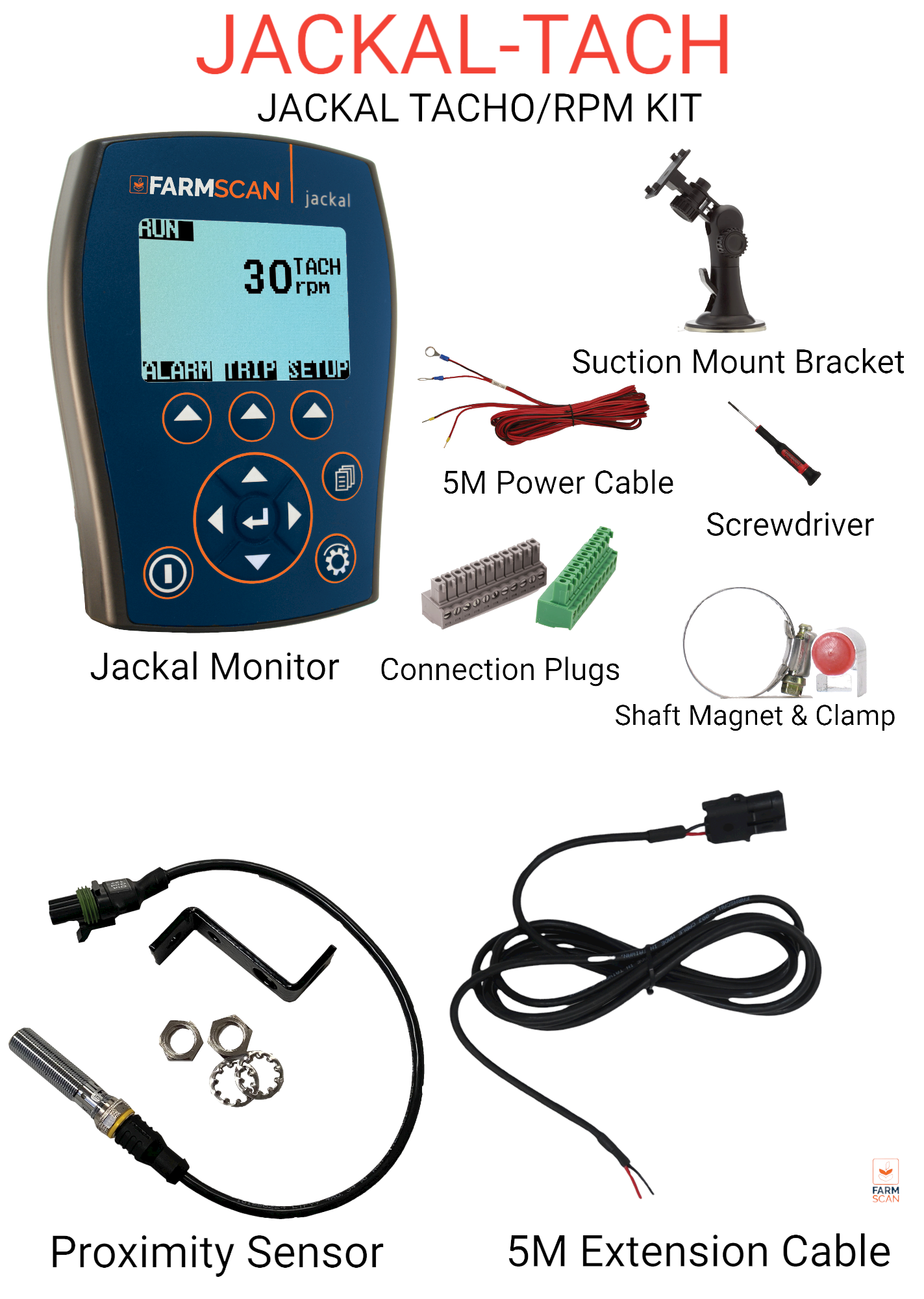 Jackal Tacho/RPM Meter – Farmscan Pty Ltd - Main Image