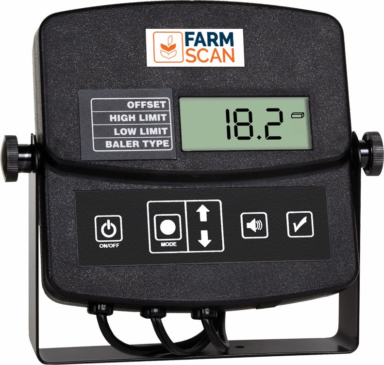 Round bale store moisture tester