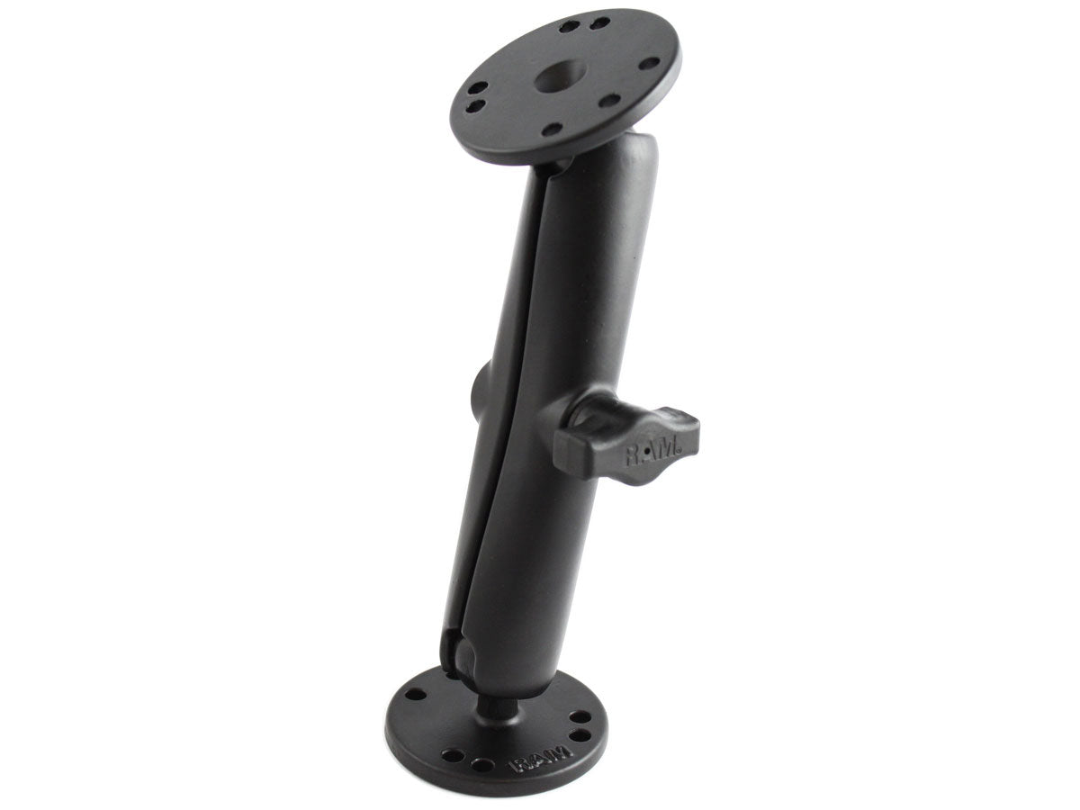 Ram Ball Mount Long Arm Two Round Bases (Ball 1")