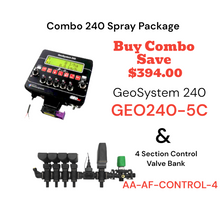 Load image into Gallery viewer, Combo 240 Spray Package - GeoSystem 240 &amp; 4 Section Control Valve Bank