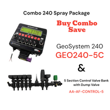 Load image into Gallery viewer, Combo 240 Spray Package - GeoSystem 240 &amp; 5 Section Control Valve Bank with Dump