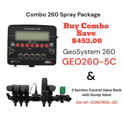 Combo 260 Spray Package - GeoSystem 260 & 3 Section Control Valve Bank with Dump