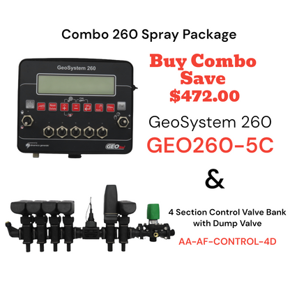 Combo 260 Spray Package - GeoSystem 260 & 4 Section Control Valve Bank with Dump