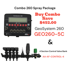 Load image into Gallery viewer, Combo 260 Spray Package - GeoSystem 260 &amp; 4 Section Control Valve Bank