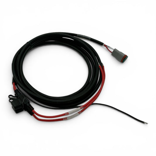 Power cable 3 pin DT fused to bare wires