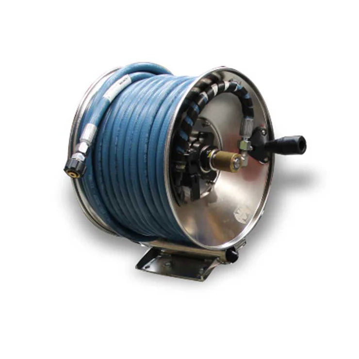 4000PSI SS 134 HOSE REEL KIT, 30M 3/8'' 5000PSI BLUEPRO HOSE, LOCKING PIN, 1.3M WHIP