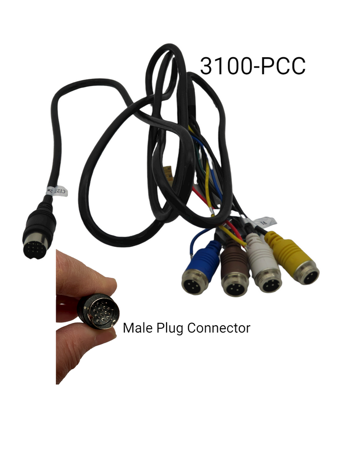 Extra Camera Cable Harness with 4 Inputs & Power (V2 Monitor)