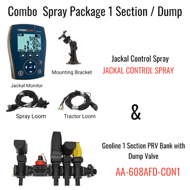 Combo Spray Package  Geoline 1 Section PRV Bank plus Dump with Jackal Control Spray